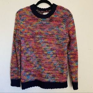 Molly Bracken multicolored crew neck knit jumper sweater women’s small/medium